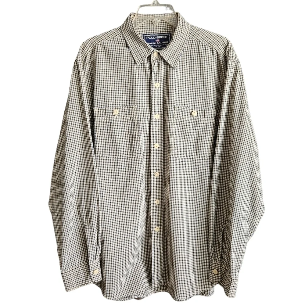 Polo‎ Sport Ralph Lauren Mens Button Down Sz Large